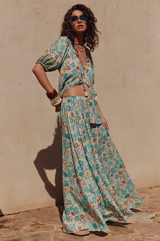 Spell - Goldie Maxi Skirt - Lagoon
