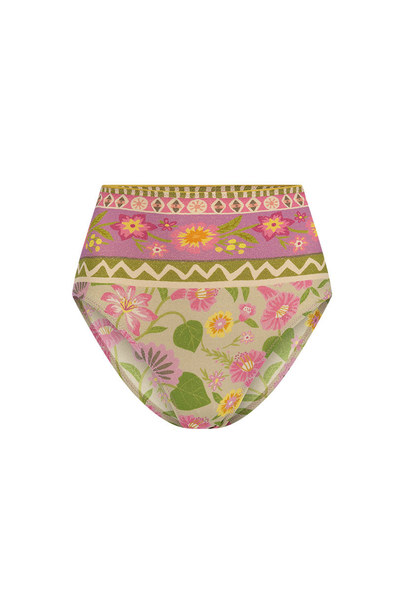 Spell - Goldie Shimmer High Waist Pant - Desert Rose