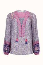 Load image into Gallery viewer, Spell - Little Bird Lace Up Blouse - Berry
