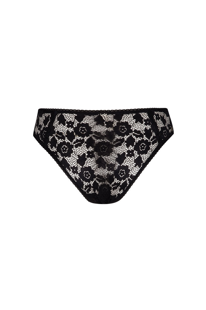 Spell - Lux Lisbon Lace Brief - Onyx