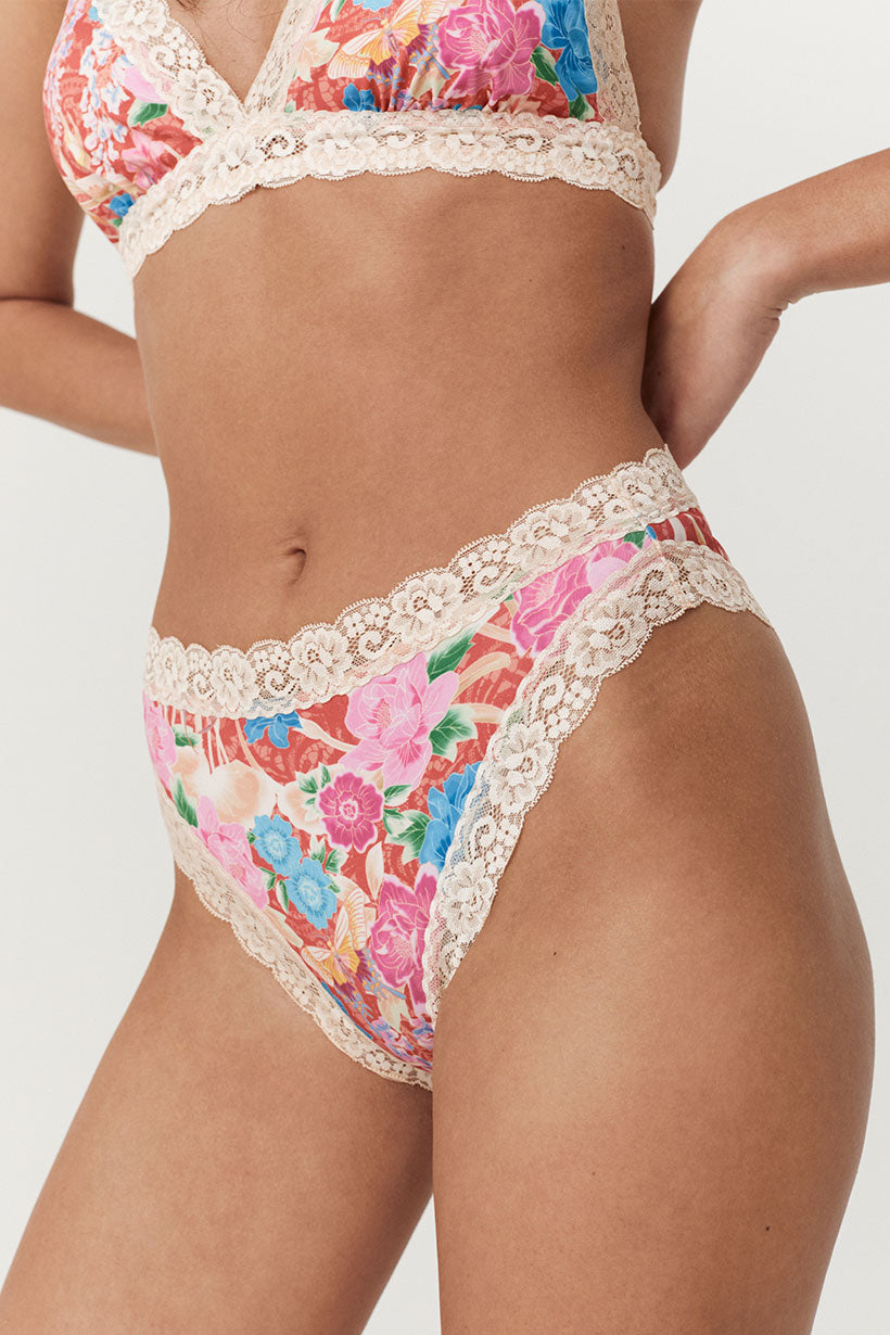 Spell - Painters Garden Lace Brief - Crimson