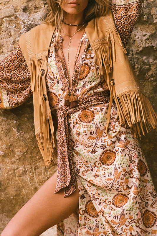 Spell - Sannah Boho Maxi Dress - Golden Ochre
