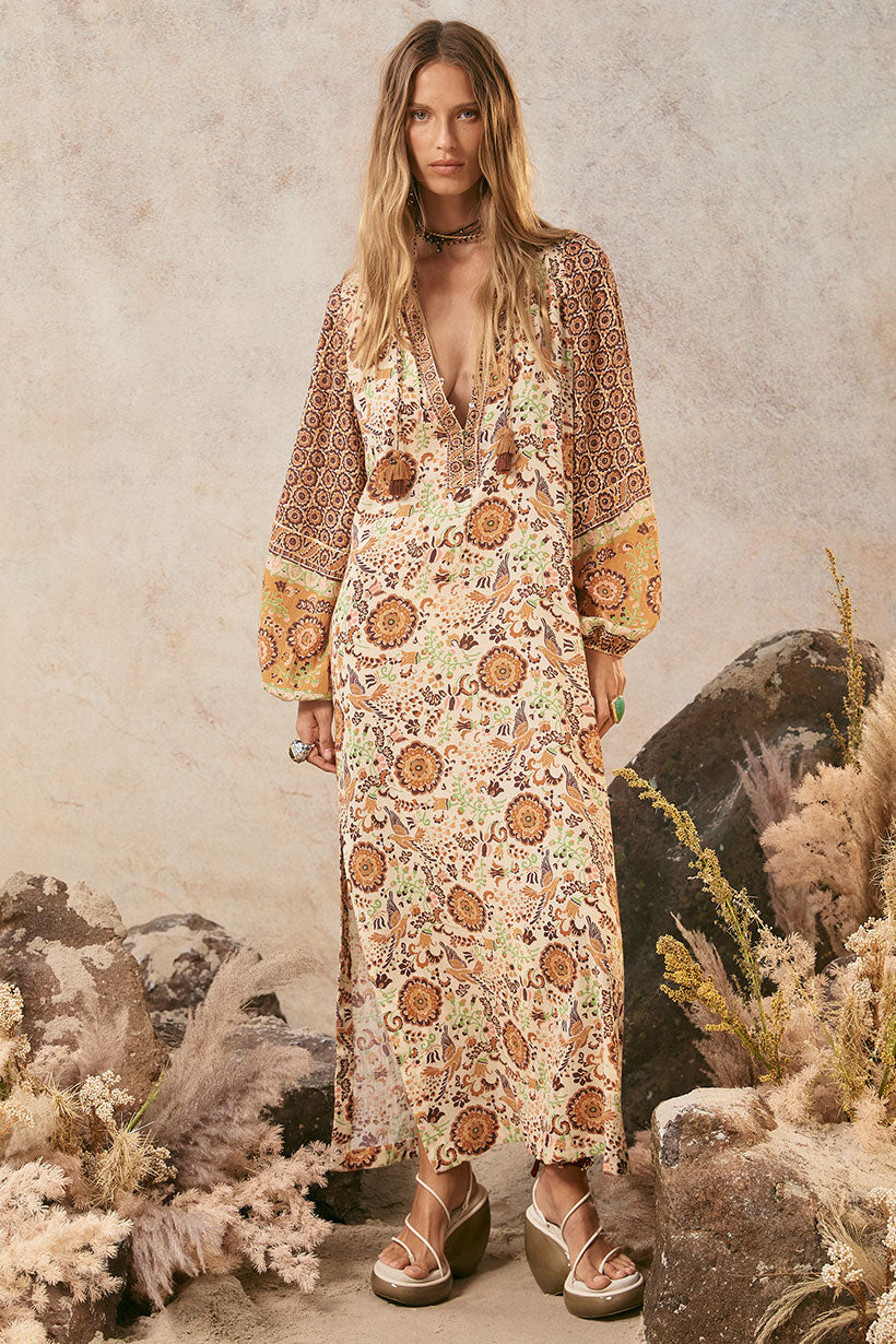 Spell - Sannah Boho Maxi Dress - Golden Ochre
