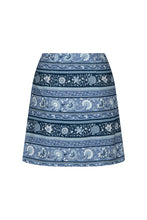 Load image into Gallery viewer, Spell - Sunshine Bandit Wrap Mini Skirt - Chambray
