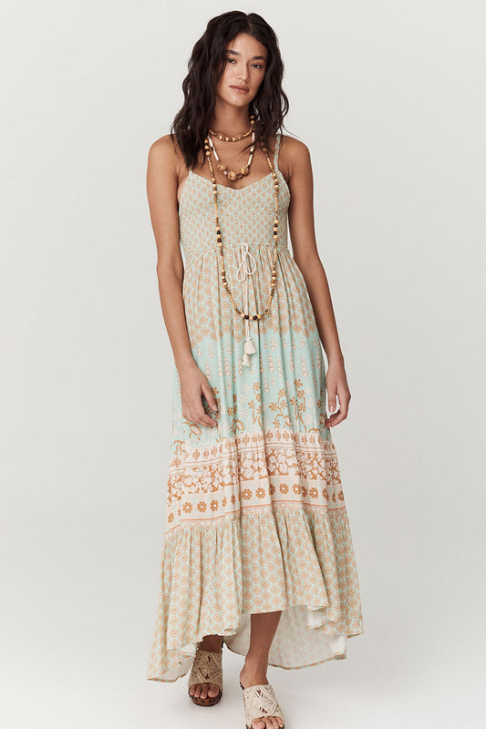 Spell - Sweet Nothings Shirred Strappy Dress - Peppermint