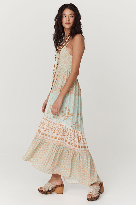 Spell - Sweet Nothings Shirred Strappy Dress - Peppermint