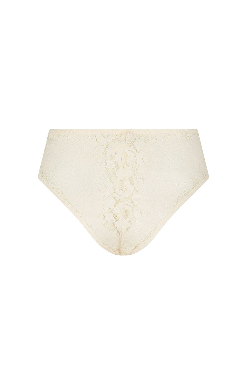 Spell - Free Love Lace High Waisted Brief - Vintage Cream