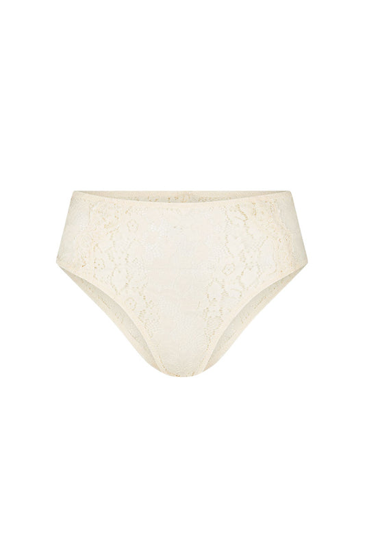 Spell - Free Love Lace High Waisted Brief - Vintage Cream