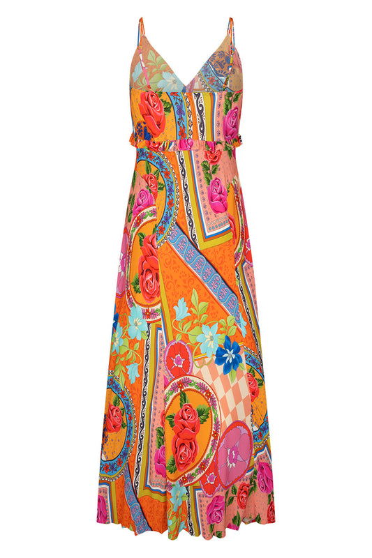 Spell - Aphrodite Bias Maxi Dress - Rose