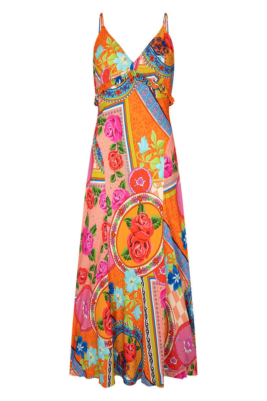 Spell - Aphrodite Bias Maxi Dress - Rose