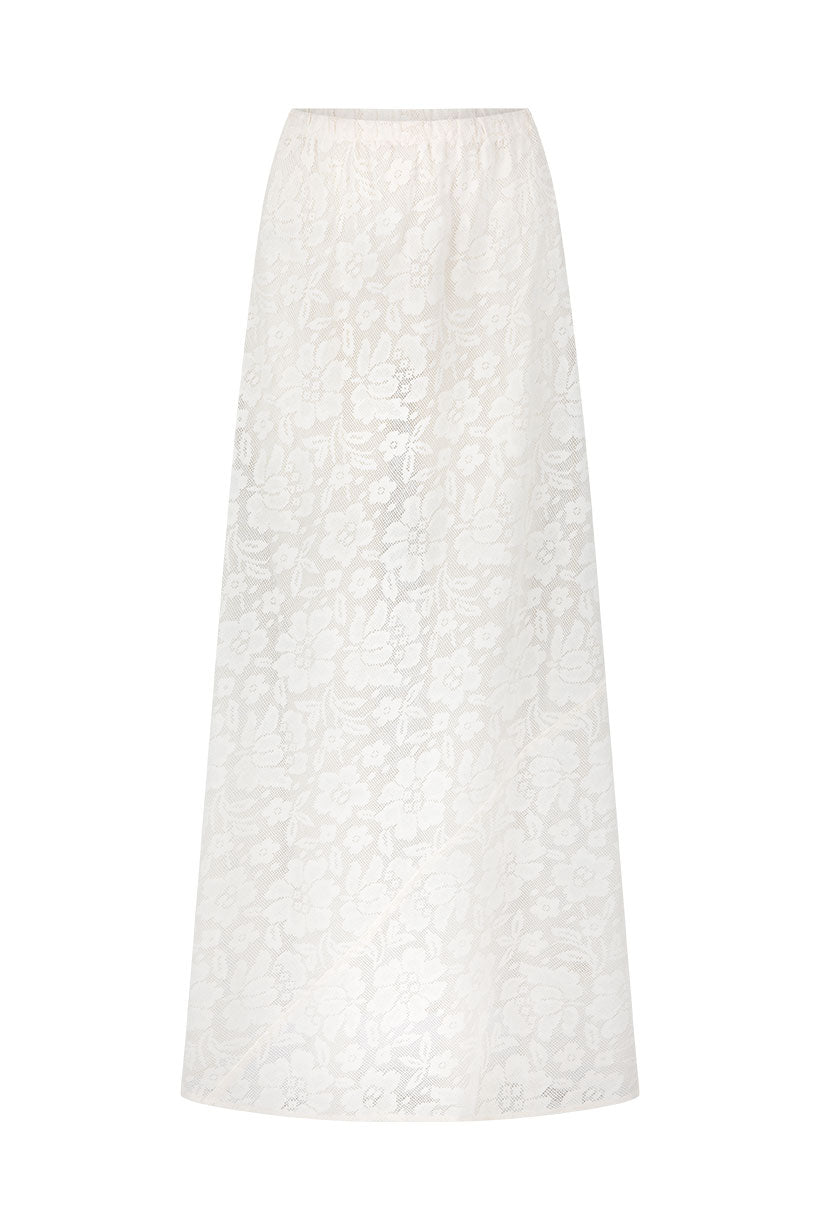 Spell - Free Love Lace Bias Skirt - Vintage Cream