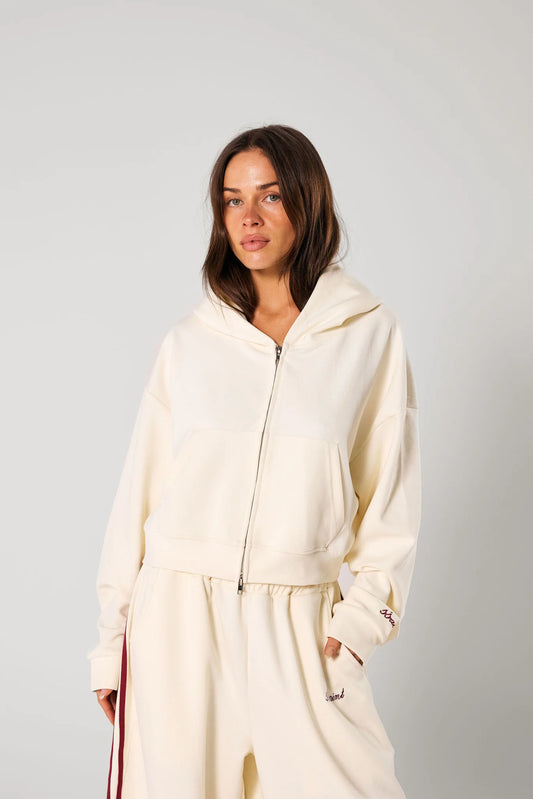 Ssaint - Cropped Hoodie - Butter