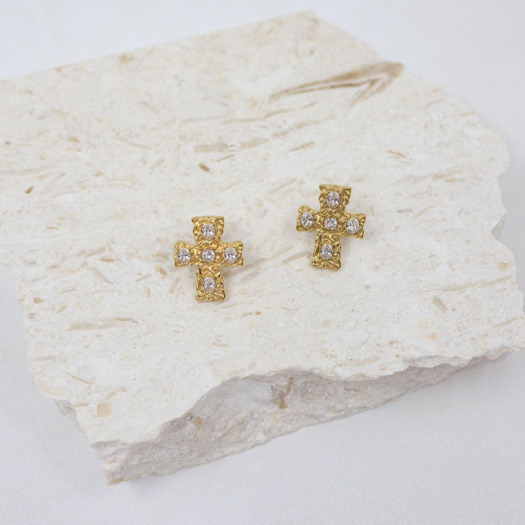 Sun Soul - El Dorado Cross Earrings