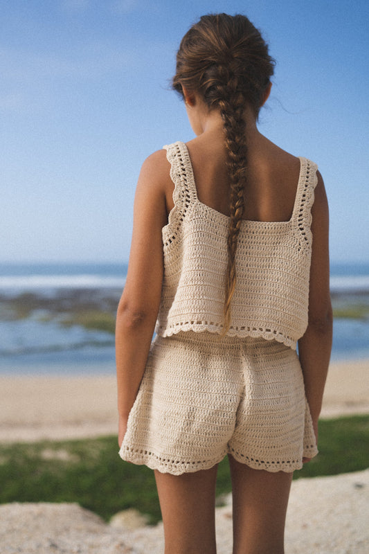 Illoura The Label - Crochet Shorts - Ecru