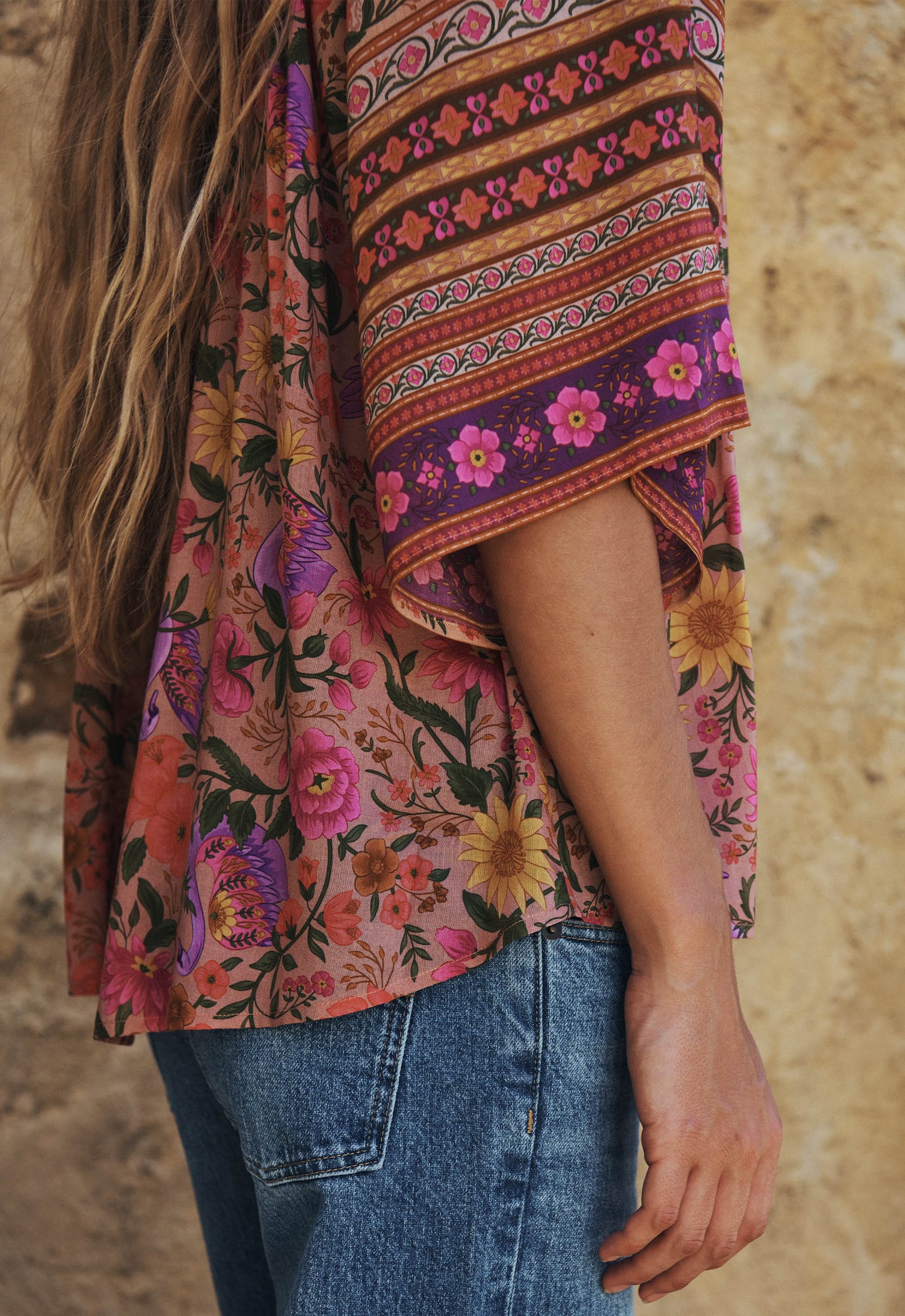 Spell - Swan Lake Short Sleeve Blouse - Lilac Rose