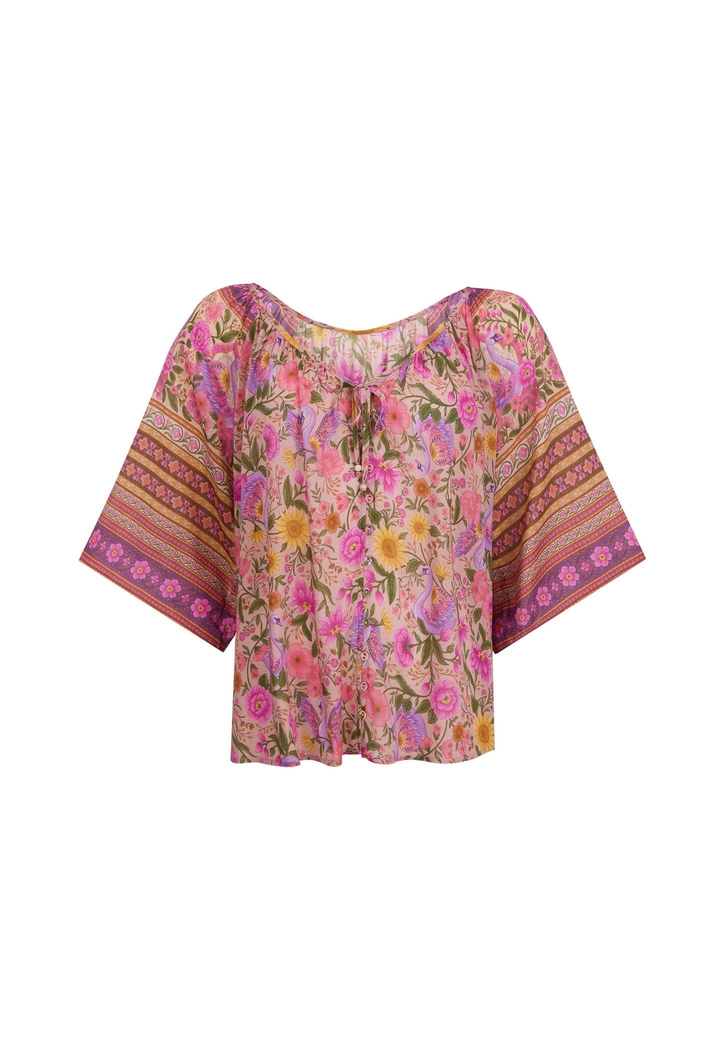 Spell - Swan Lake Short Sleeve Blouse - Lilac Rose