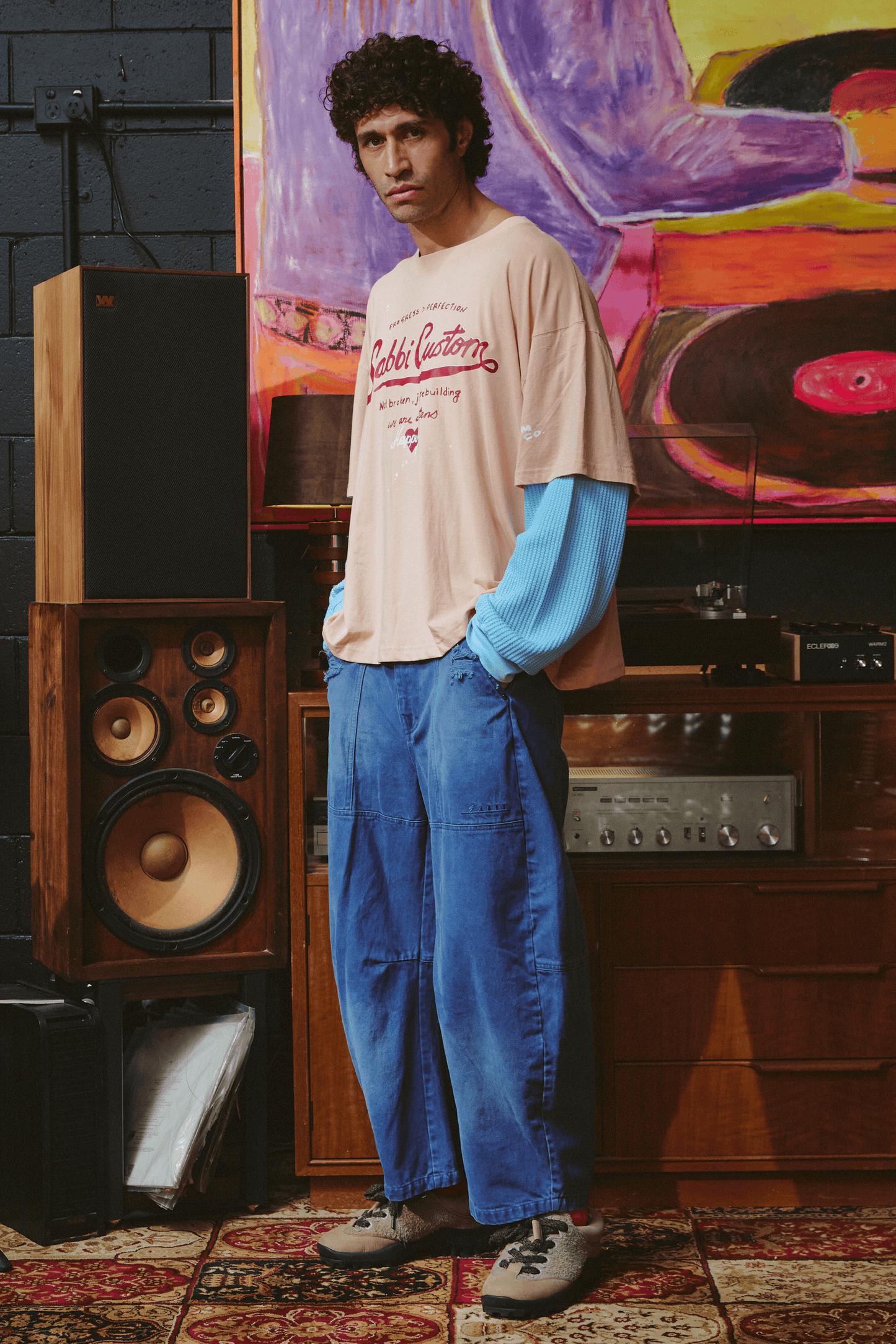 Sabbi - THE LONG SLEEVE SABBI CUSTOM TEE - APRICOT
