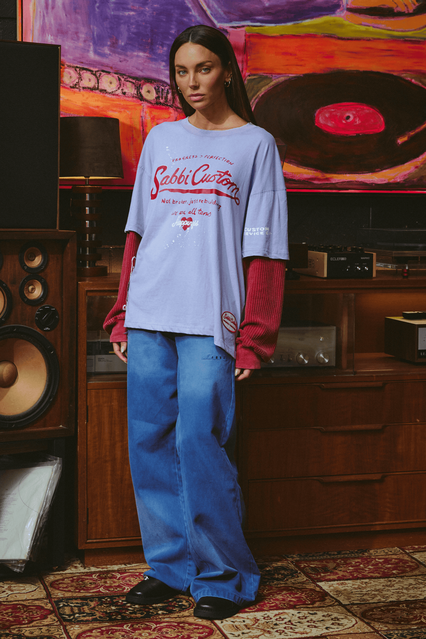 Sabbi - THE LONG SLEEVE SABBI CUSTOM TEE - LILAC