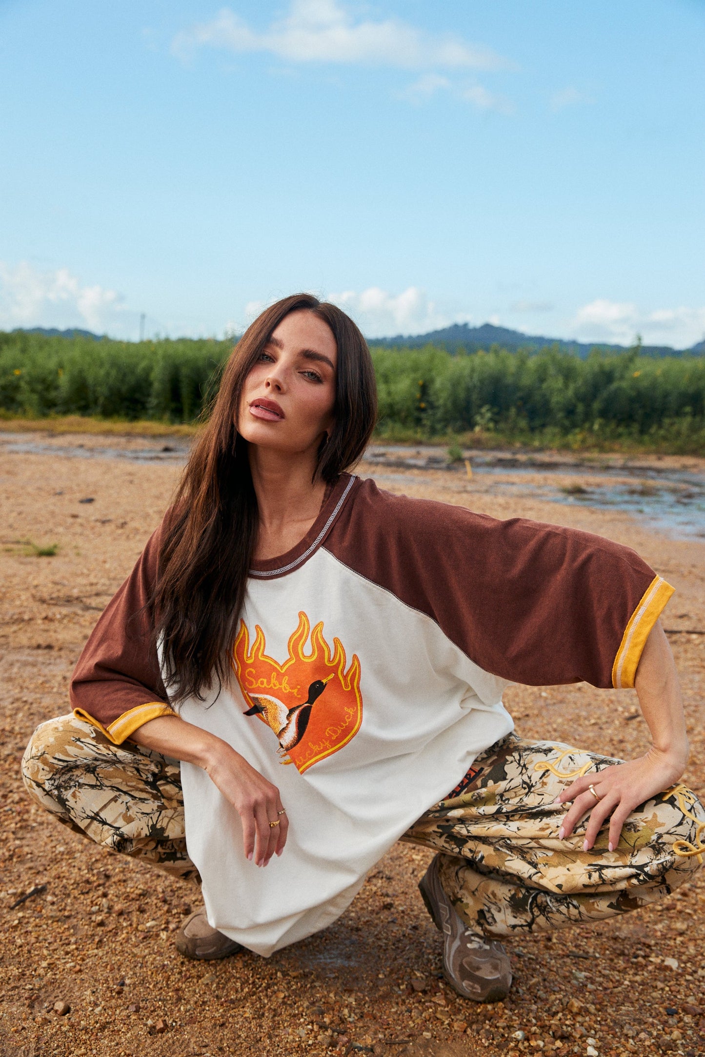 Sabbi - THE VERY OVERSIZED LUCKY DUCK RAGLAN TEE