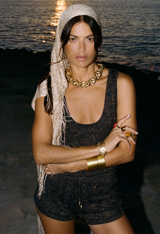 Spell - The Moss Knit Singlet - Onyx