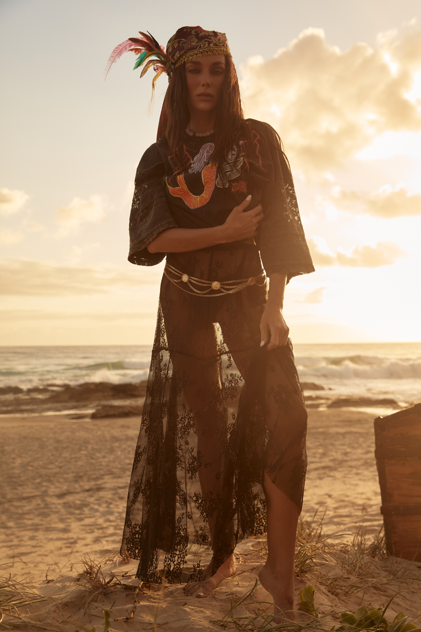 Sabbi - The Lace Maxi Skirt - Black