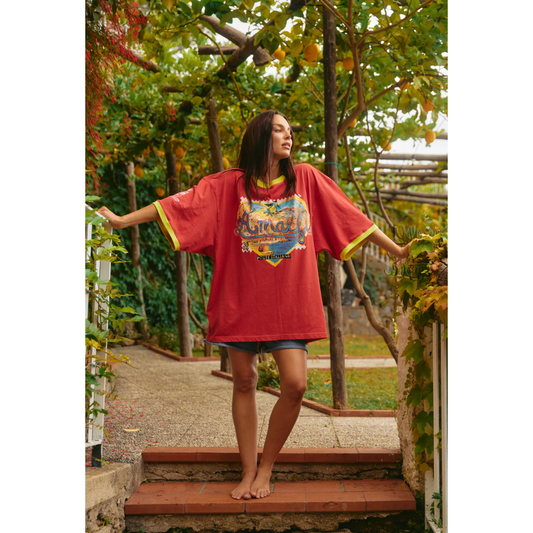 Sabbi - The Very Oversized Love Notes Tee - Amalfi - Red