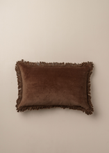 Load image into Gallery viewer, Saarde Velvet Fringed Cushion Range - Square + Lumbar + Round
