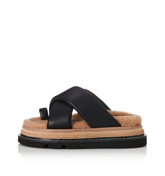 Alias Mae - Venga - Black Leather / Shearling
