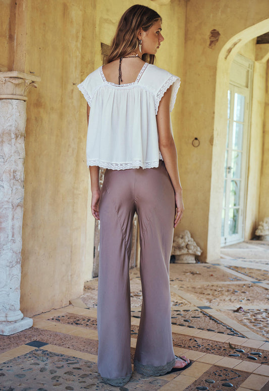 Spell - Vina Lace Bias Pant - Fossil