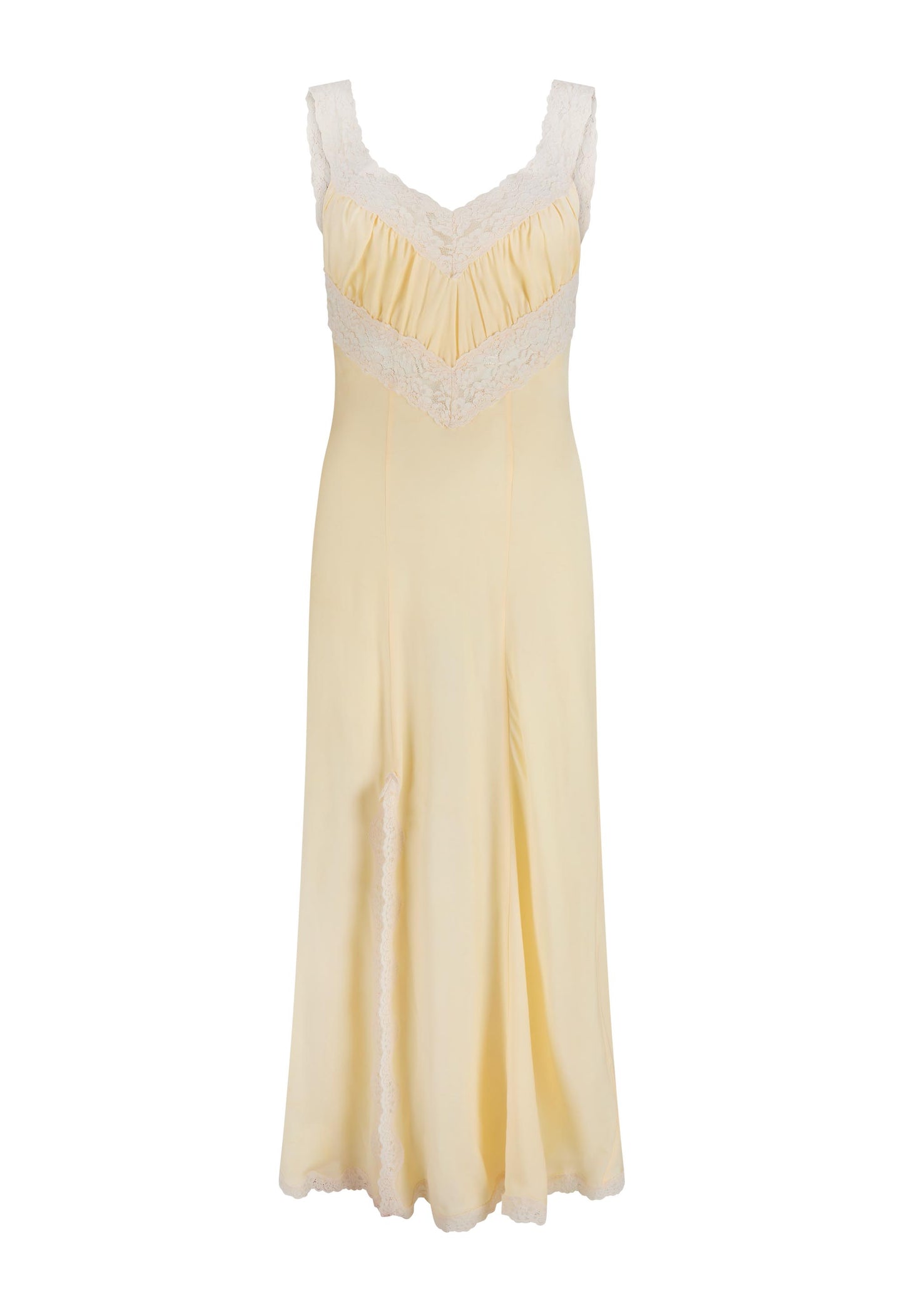 Spell - Vina Lace Slip Dress - Buttermilk