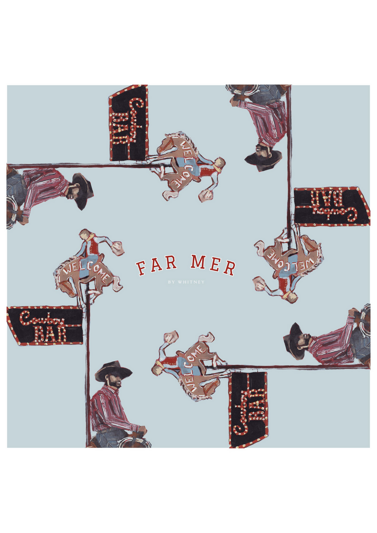 FARMER By Whitney - 'Cowboy Bar' Silk Bandana Scarf