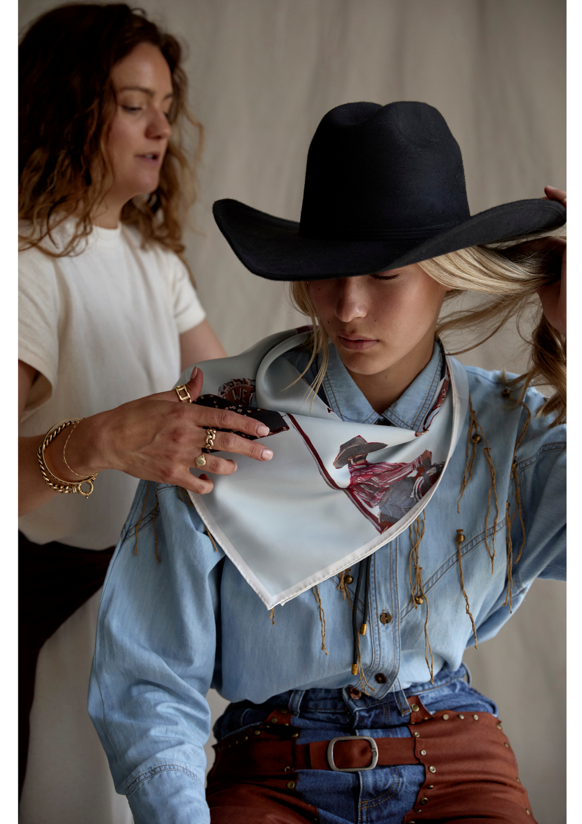 FARMER By Whitney - 'Cowboy Bar' Silk Bandana Scarf