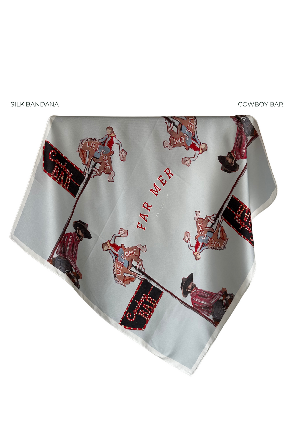 FARMER By Whitney - 'Cowboy Bar' Silk Bandana Scarf
