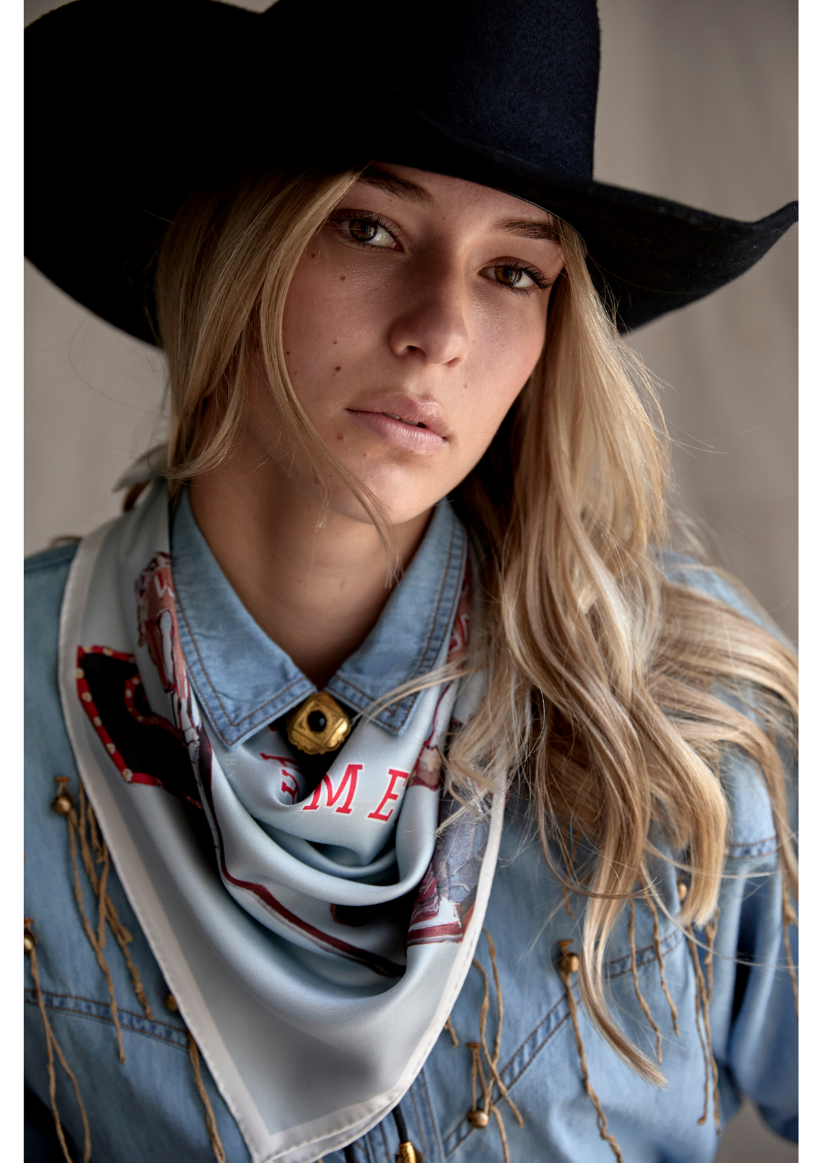 FARMER By Whitney - 'Cowboy Bar' Silk Bandana Scarf