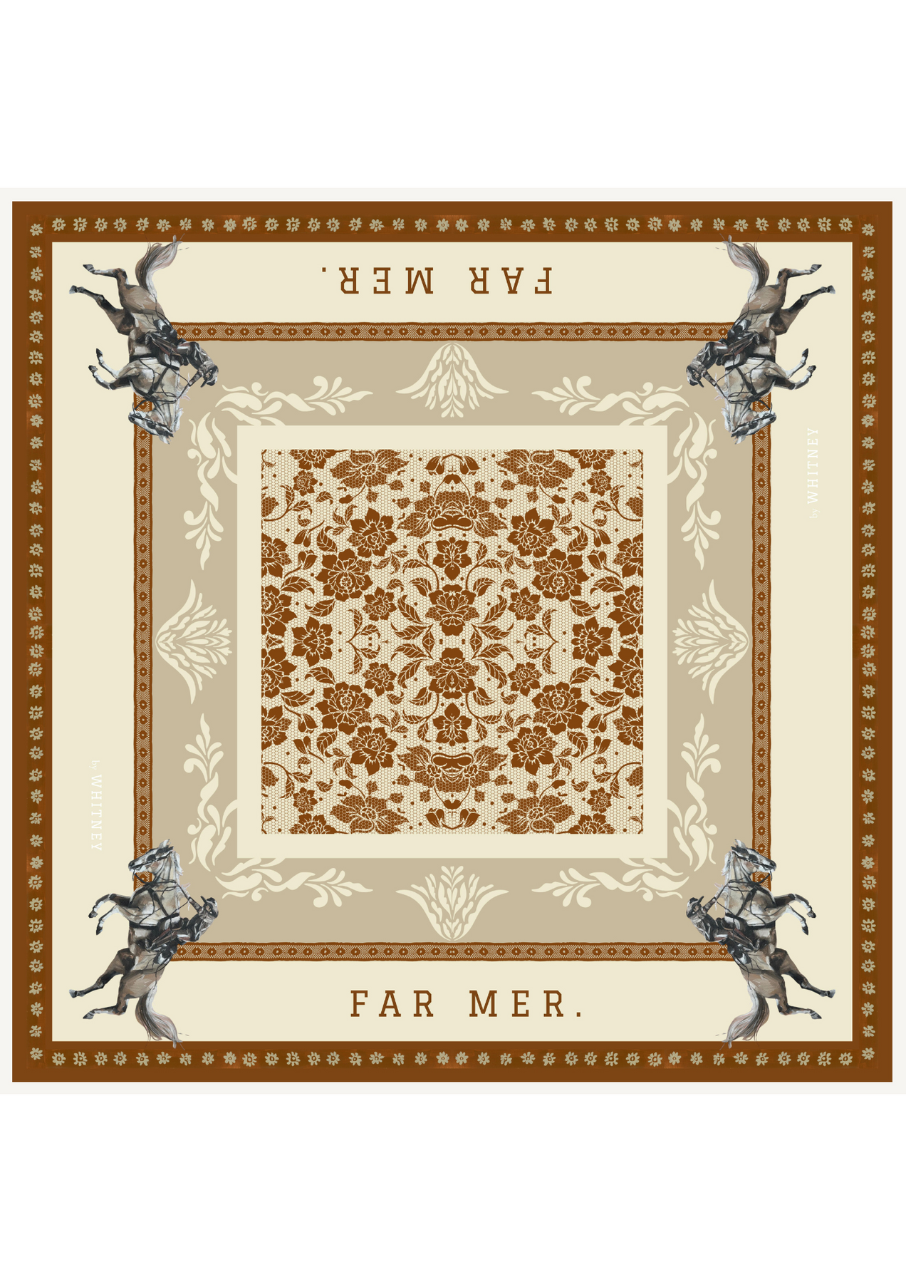 FAR MER By Whitney - Paisley Palomino - Silk Scarf