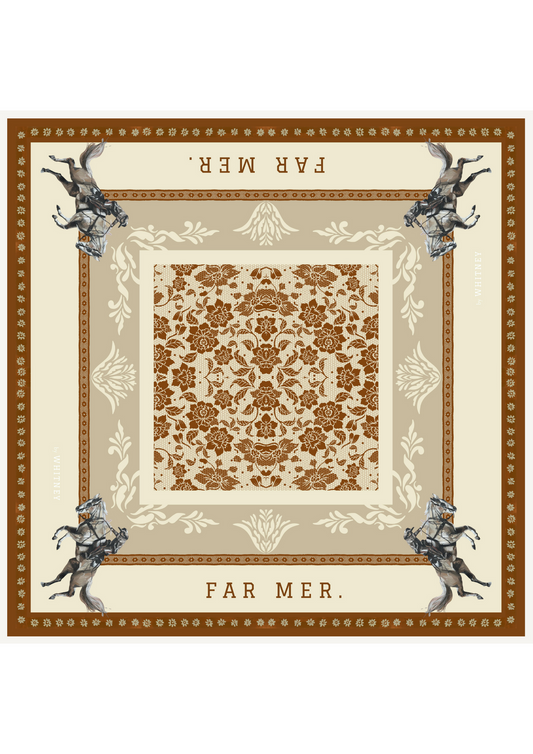 FAR MER By Whitney - Paisley Palomino - Silk Scarf