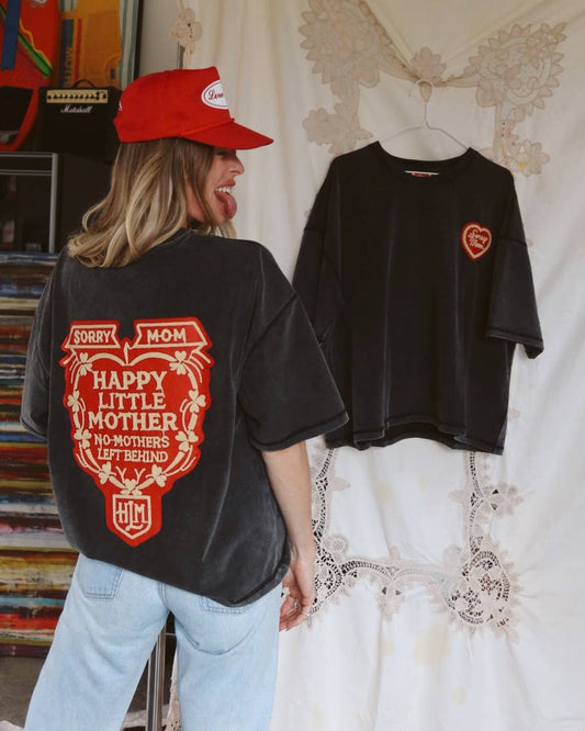 Happy Little Mother - Sorry Mom Tee - Black