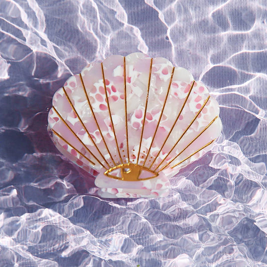 Kingston - Rose Quartz Shell Clip