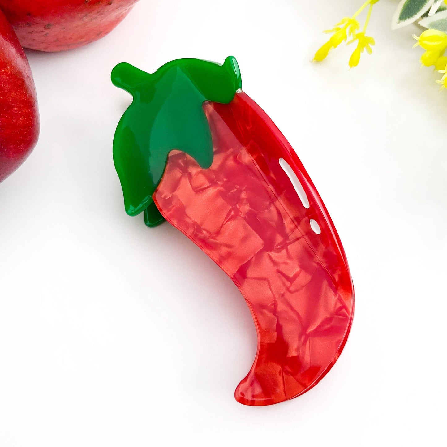 Diva - Red Chili Pepper Hair Claw Clip