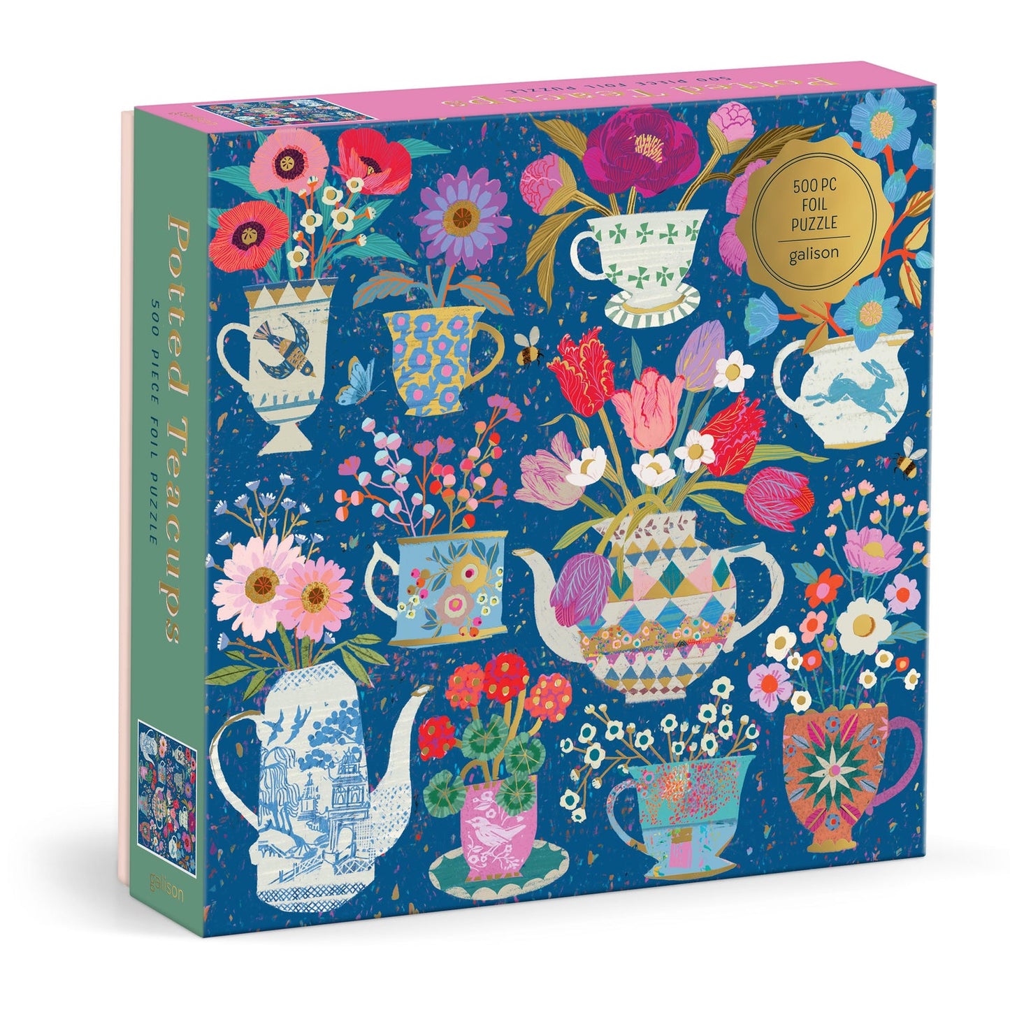 Victoria Ball - Potted Teacups Foil - 500pc Puzzle