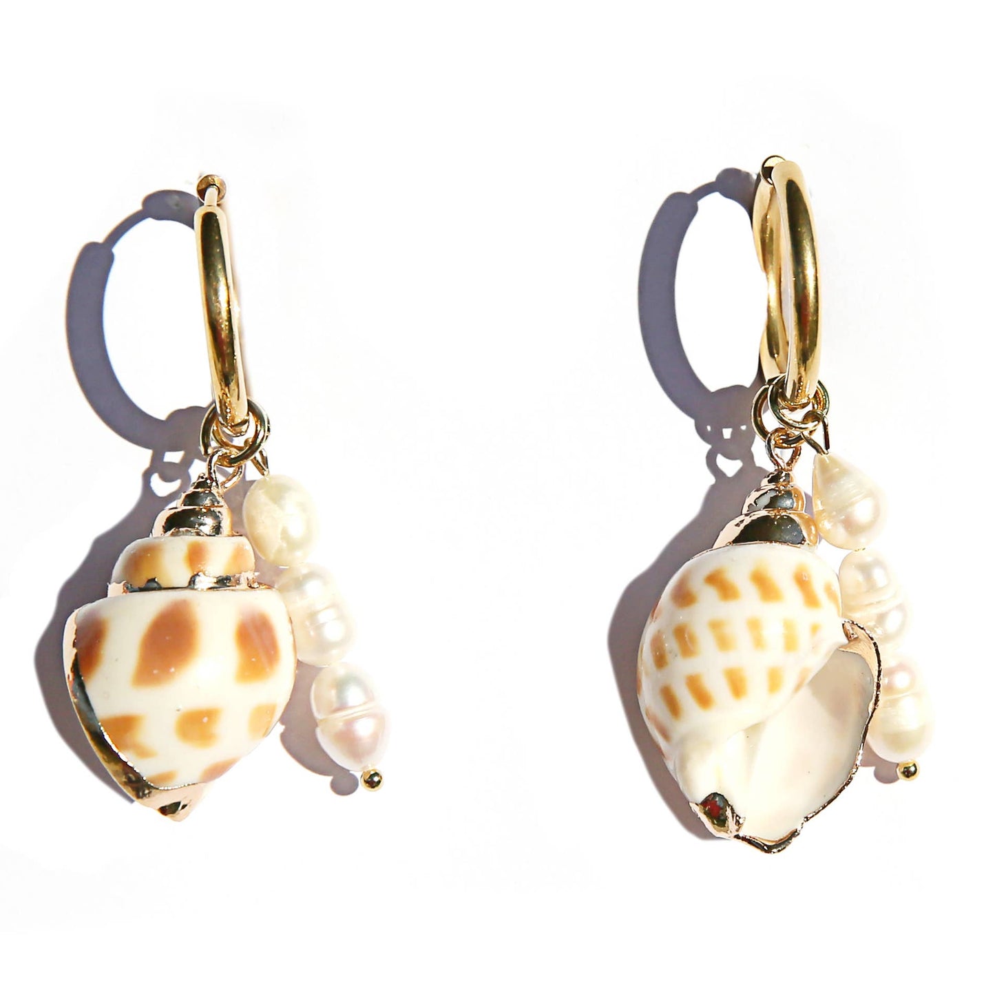 Kingston - Shell Huggie Hoops
