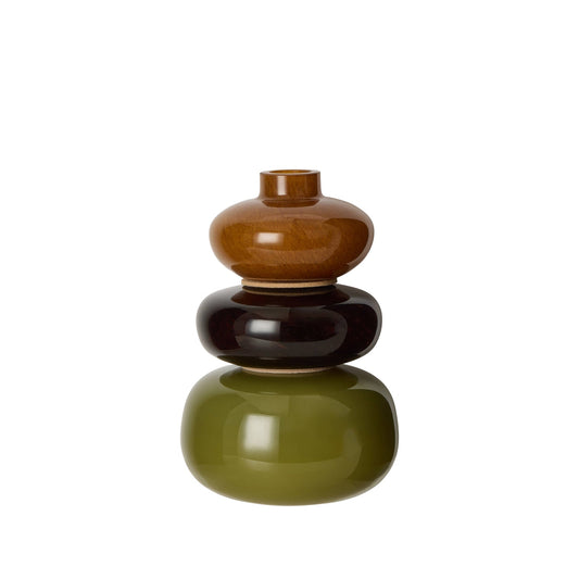 Amalfi - Tutti Stack Vase 3pcs - Green & Amber