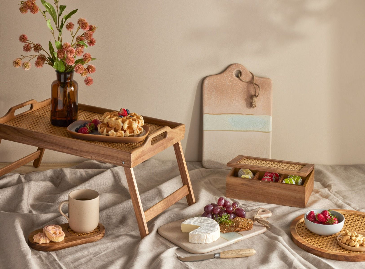 Amalfi - Acacia Wood S/S Cheese Knife Set