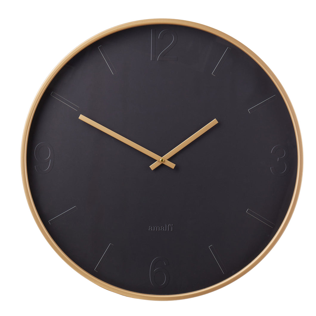 Amalfi - Wall Clock JET BLACK - 60X6X60CM