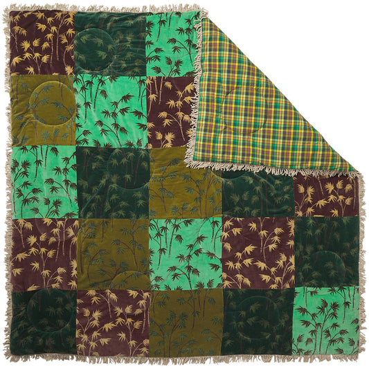 Sage X Clare - Aneta Patchwork Velvet Bedcover