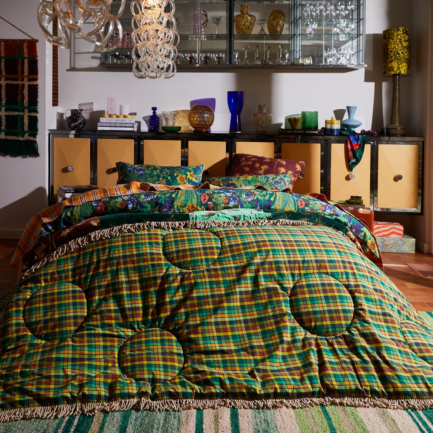 Sage X Clare - Aneta Patchwork Velvet Bedcover