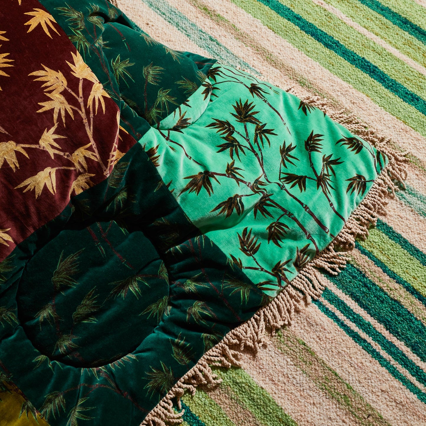 Sage X Clare - Aneta Patchwork Velvet Bedcover