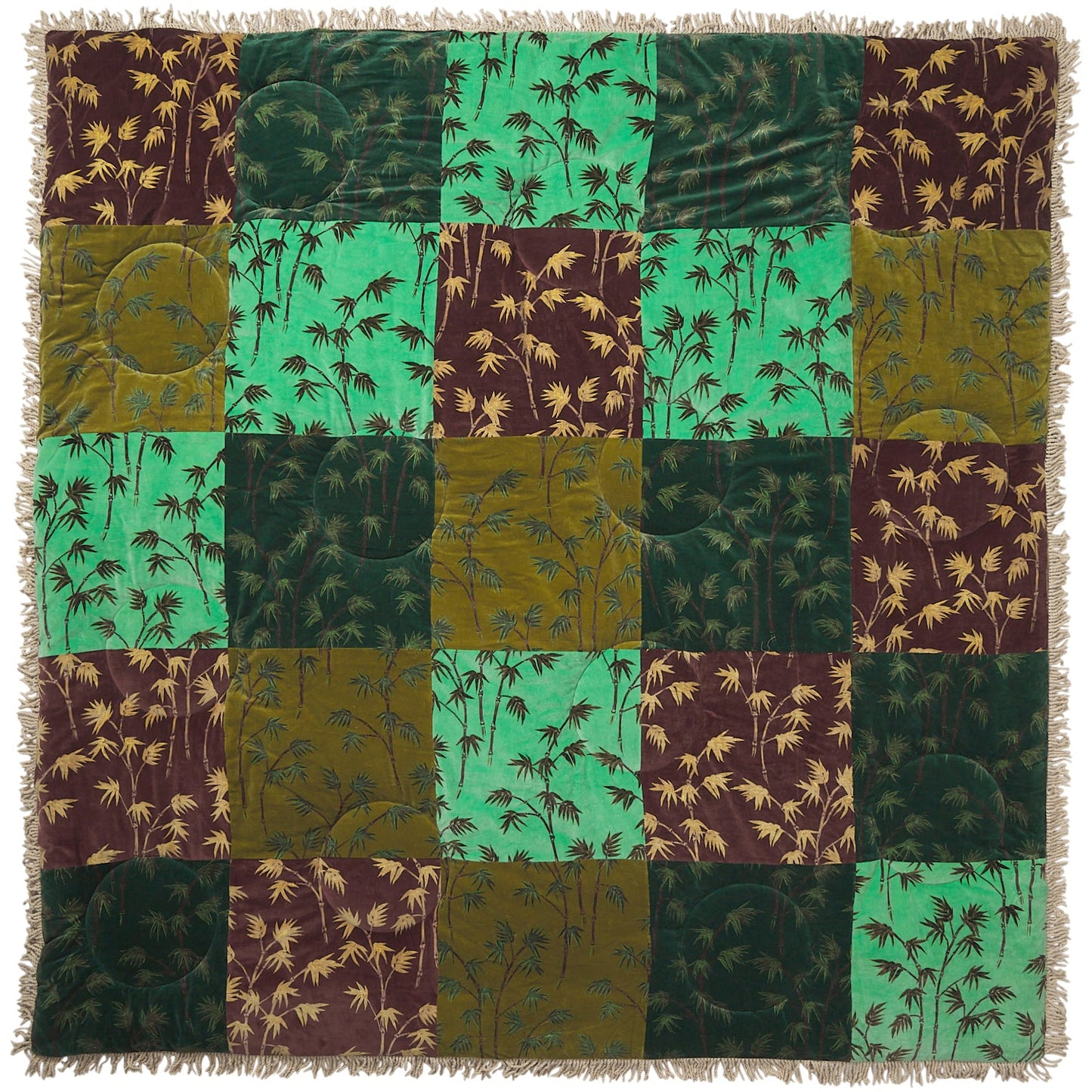 Sage X Clare - Aneta Patchwork Velvet Bedcover