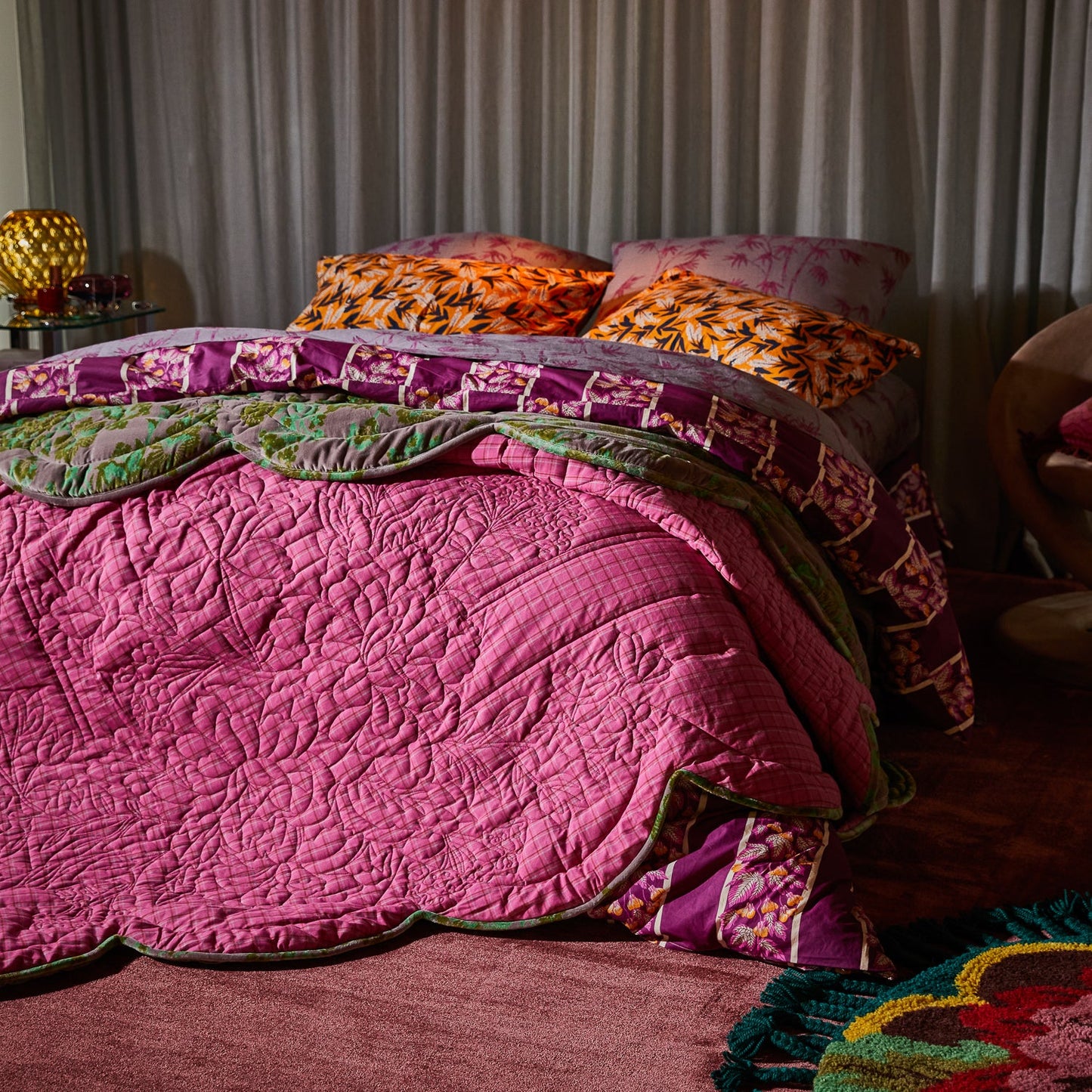 Sage X Clare - Valeria Scalloped Quilted Bedcover