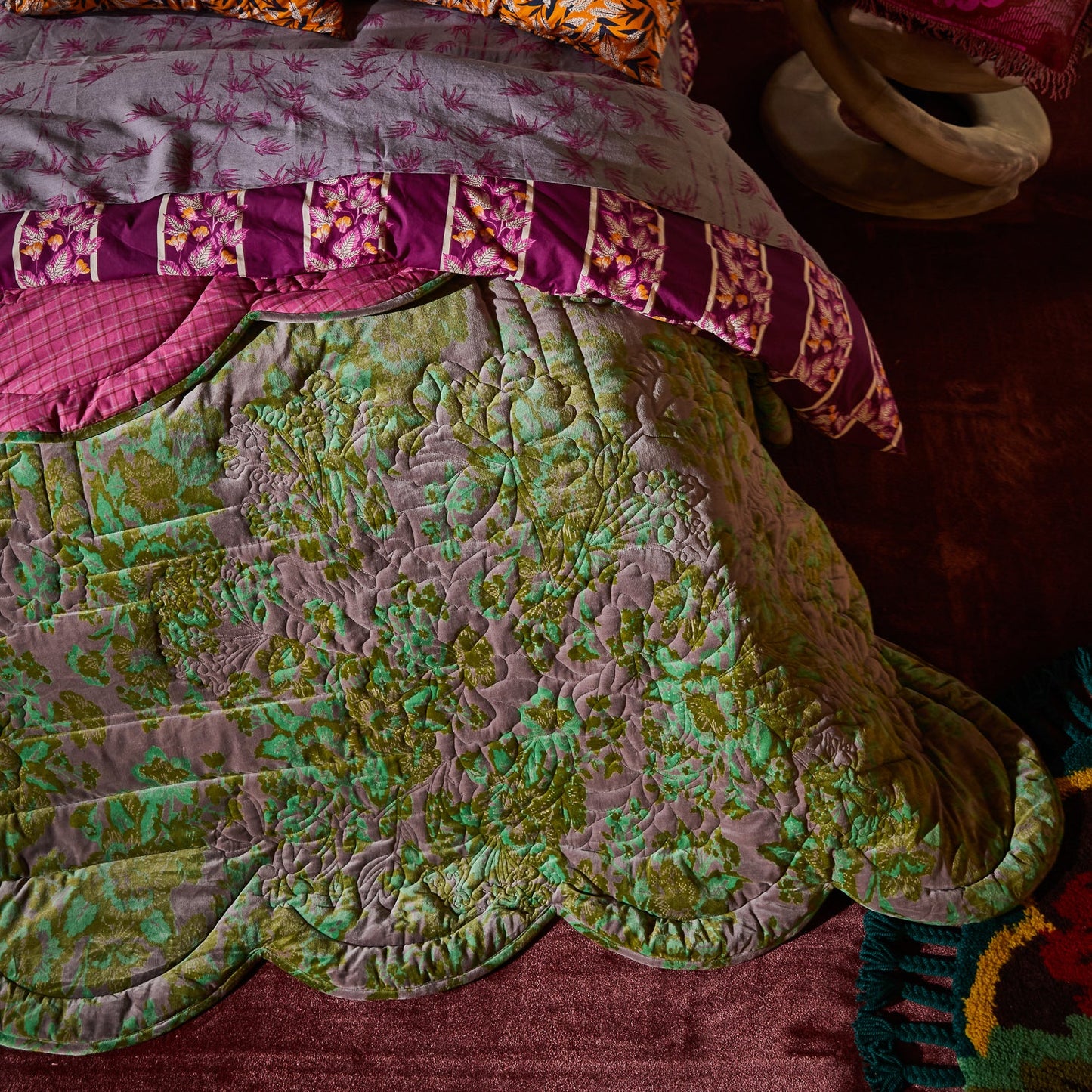 Sage X Clare - Valeria Scalloped Quilted Bedcover